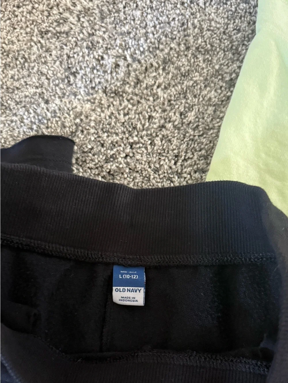 Old Navy Kids Sweatpants — Black & Light Green